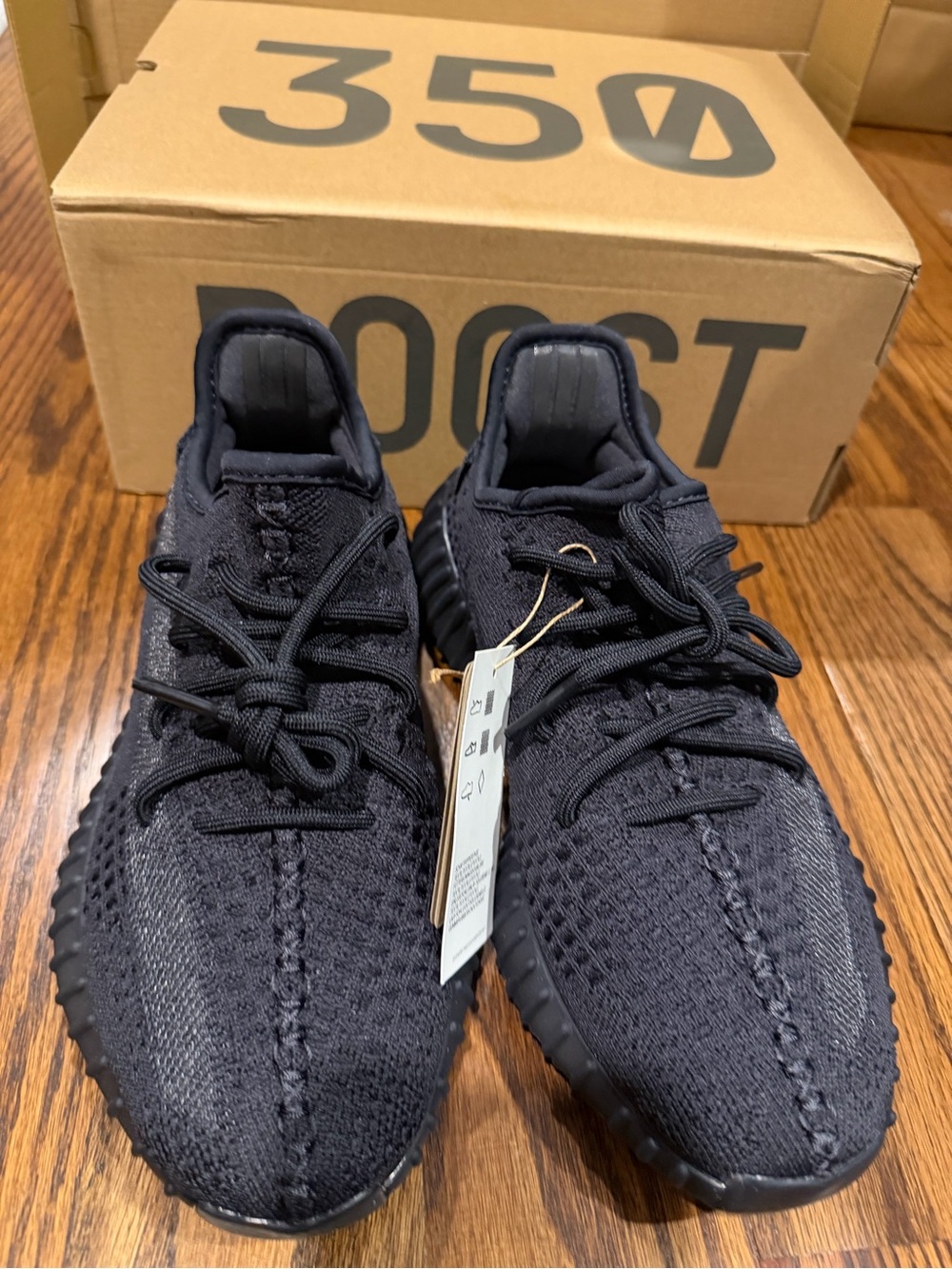 Adidas Yeezy Boost 350 V2 Triple Black Knit Sneakers